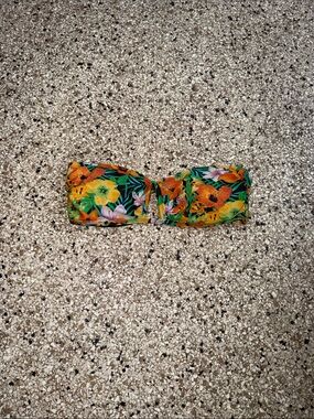 Floral Strapless Women's Bikini Top